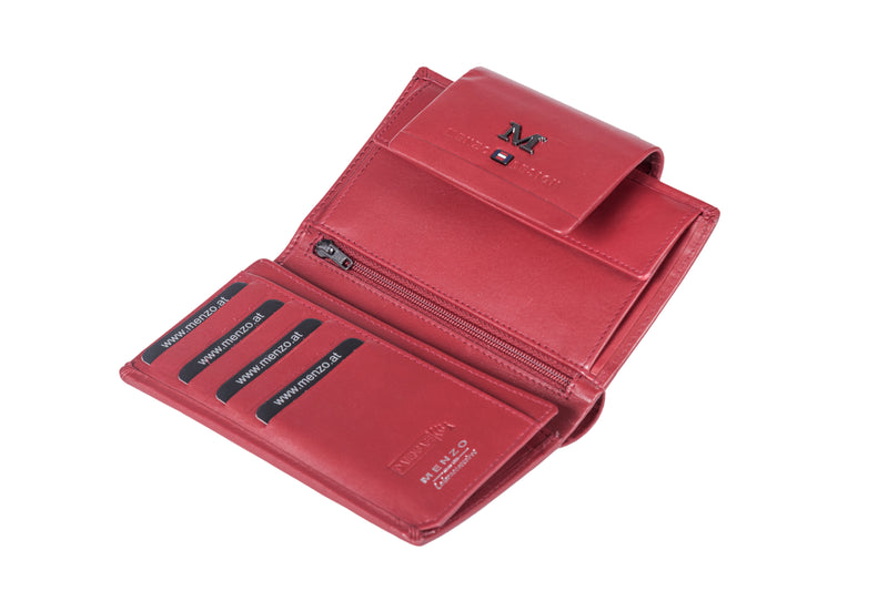 Menzo 7033 Damenbörse rot / Nappaleder
