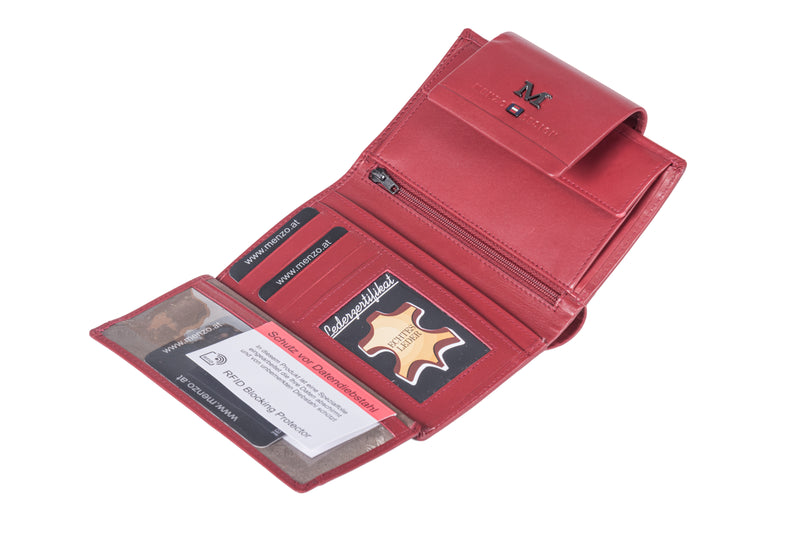 Menzo 7033 Damenbörse rot / Nappaleder