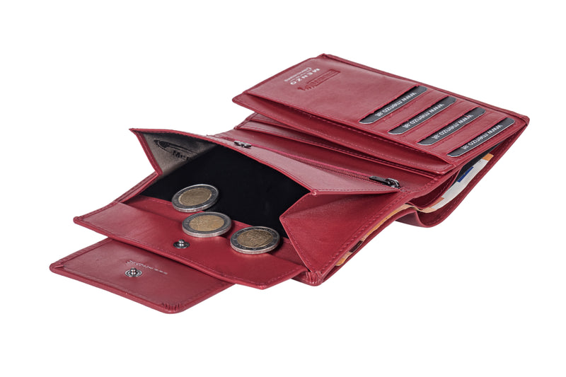Menzo 7033 Damenbörse rot / Nappaleder