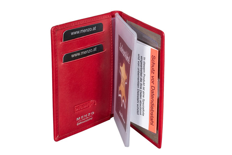 Menzo 7007 Führerscheinetui rot / Nappaleder