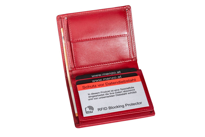 Menzo 7008 Kleinbörse rot  / Nappaleder