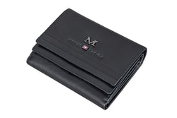 Menzo 7014 Damenbörse schwarz / Nappaleder