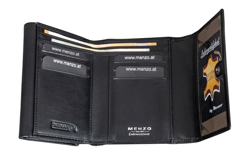 Menzo 7014 Damenbörse schwarz / Nappaleder