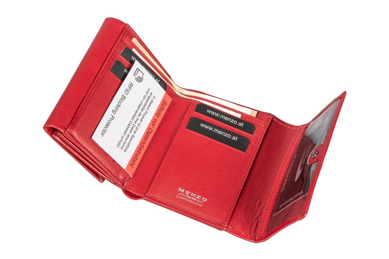 Menzo 7014 Damenbörse rot / Nappaleder