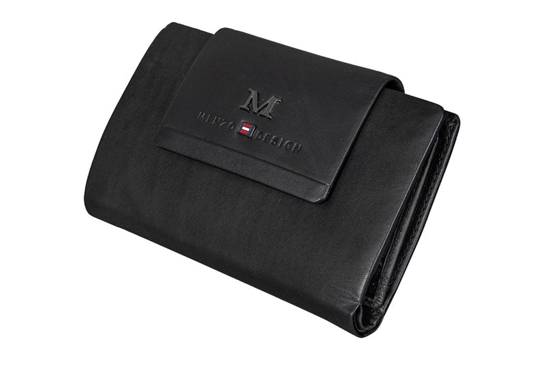 Menzo 7033 Damenbörse schwarz / Nappaleder