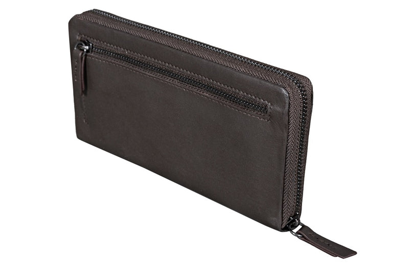Menzo 7034 Damenbörse braun / Nappaleder