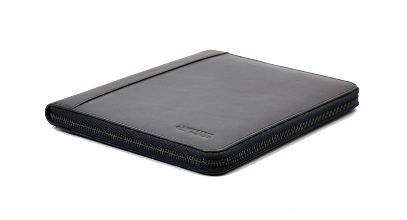 MB46D Dokumenten & Tabletmappe A5 Rindsleder/blau