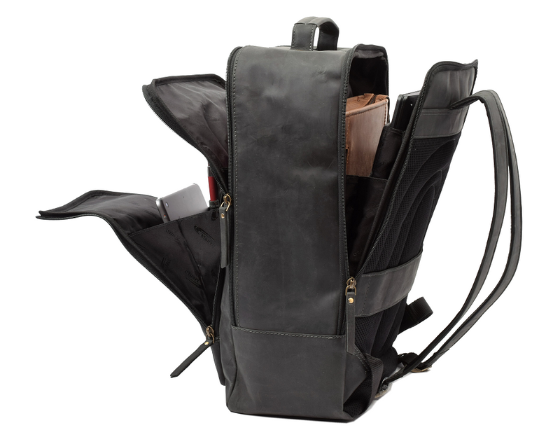 MB80 - Rucksack Büffelleder/schwarz
